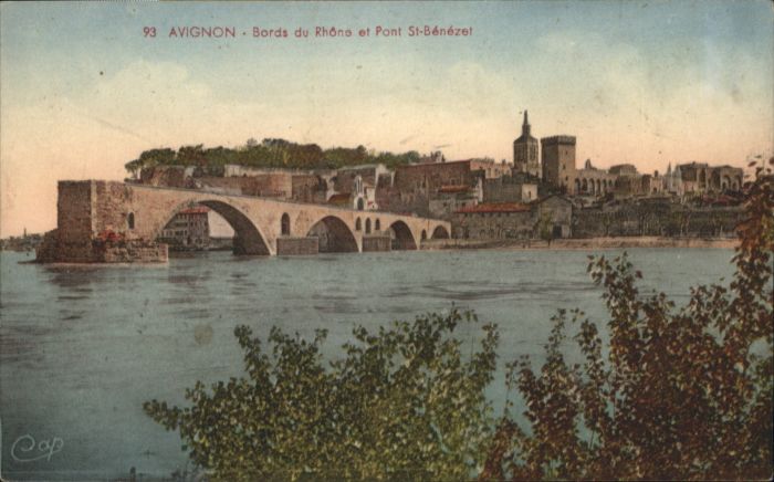 Avignon Vaucluse Avignon Bords Rhone Pont St. Benezet