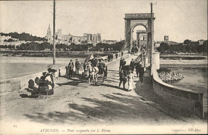 Avignon Vaucluse Avignon Pont Suspendu Rhone
