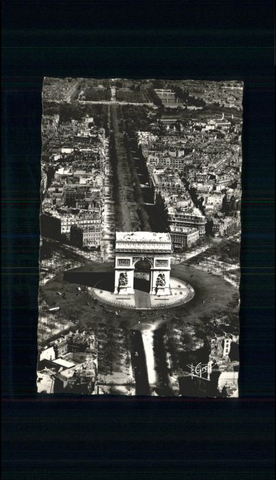 Paris Fliegeraufnahme Arc Triumphe Champs-Ely