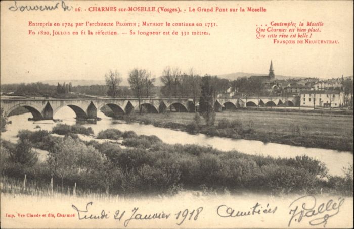 Charmes d Epinal Grand Pont Moselle