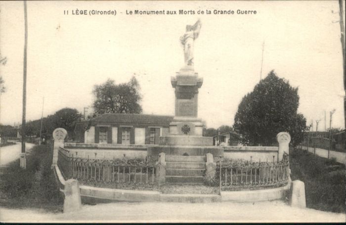 Lege-Cap-Ferret Lege Monument Morts Grande Guerre