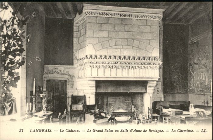 Langeais Chateau Grand Salon Salle Anne de Breta