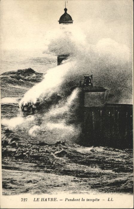 Le Havre Pendant Tempete Leuchtturm