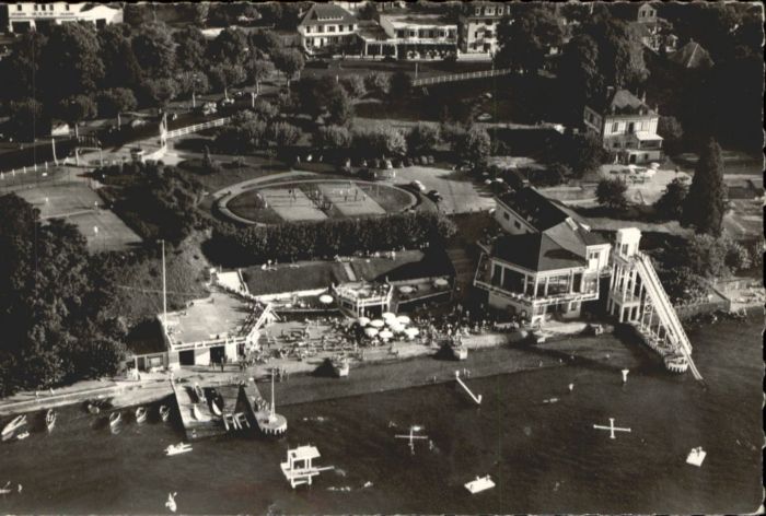 Evian-les-Bains Haute Savoie Evian-les-Bains Plage Fliegeraufnahme