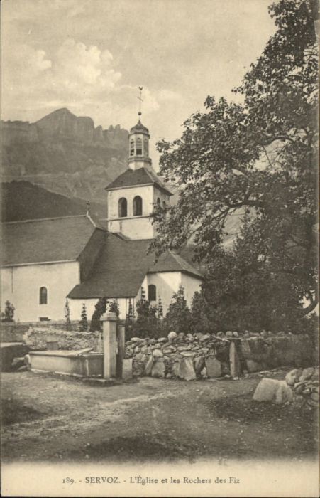 Servoz Eglise Rochers Fiz