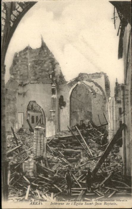 Arras Pas-de-Calais Arras Eglise Saint Jean Bapiste Zerstör