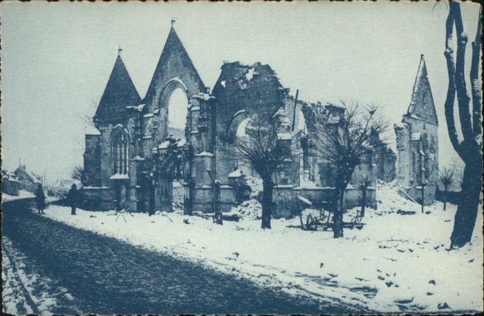 Lihons Santerre Eglise Zerstörung Somme