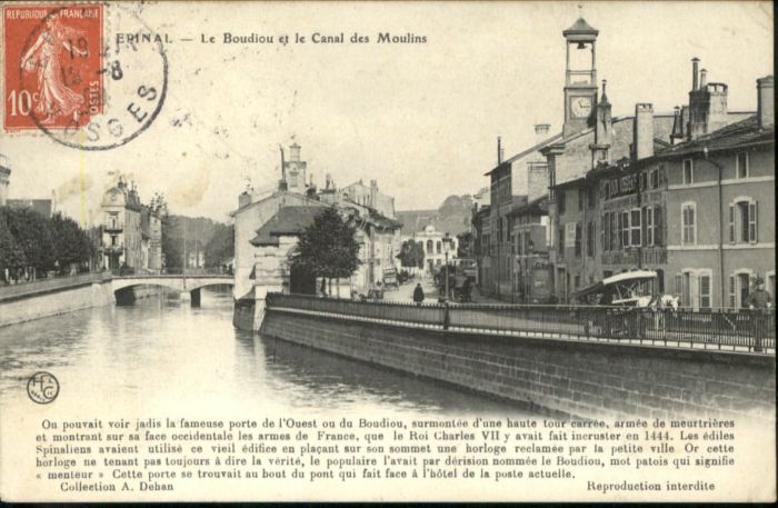 Epinal Vosges Epinal Boudiou Canal Moulin