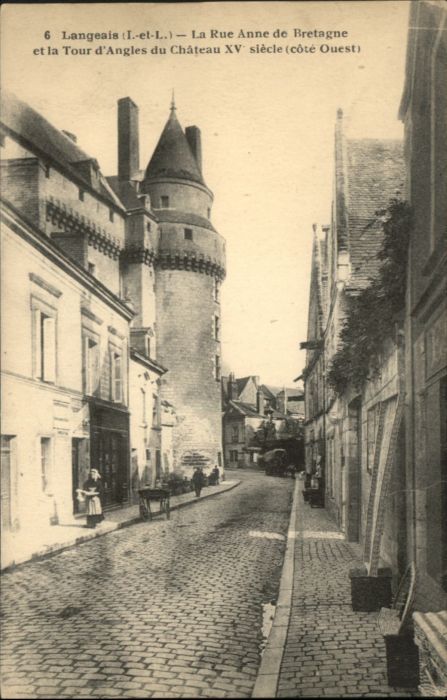 Langeais Rue Anne Bretagne Tour d_Angles Chateau