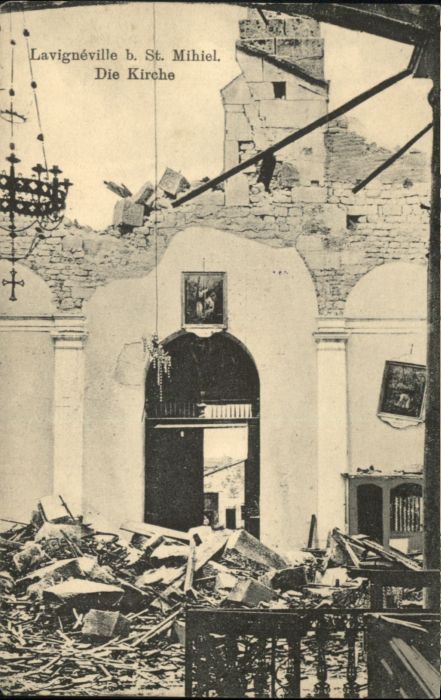 Lavigneville St. Mihiel Kirche Zerstörung
