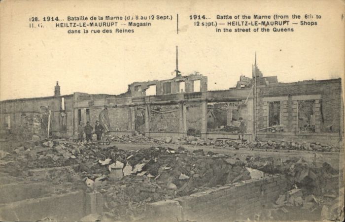 Heiltz-le-Maurupt Magasin Dans Rue Reines Zerstörung