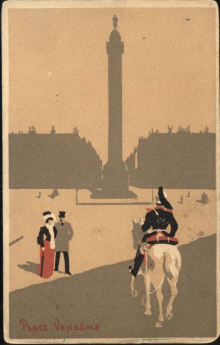 Paris [handschriftlich] Place Verdome Pferd