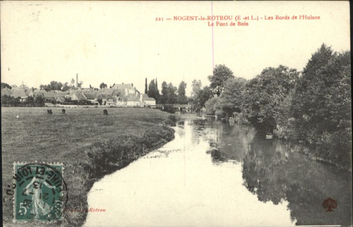 Nogent-le-Rotrou Bords Huisne Pont Bois