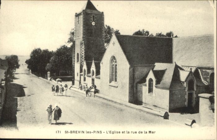 Saint-Brevin-les-Pins Eglise Rue Mer