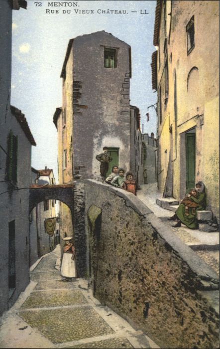 Menton Alpes Maritimes Menton Rue Vieux Chateau
