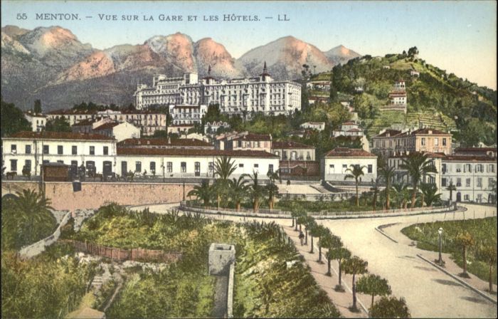 Menton Alpes Maritimes Menton Gare Bahnhof Hotel