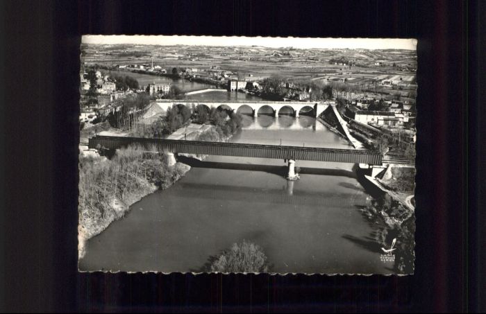 Aiguillon Pont Lot Fliegeraufnahme