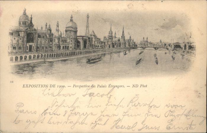 Paris Schiff Brücke [Handschriftlich]