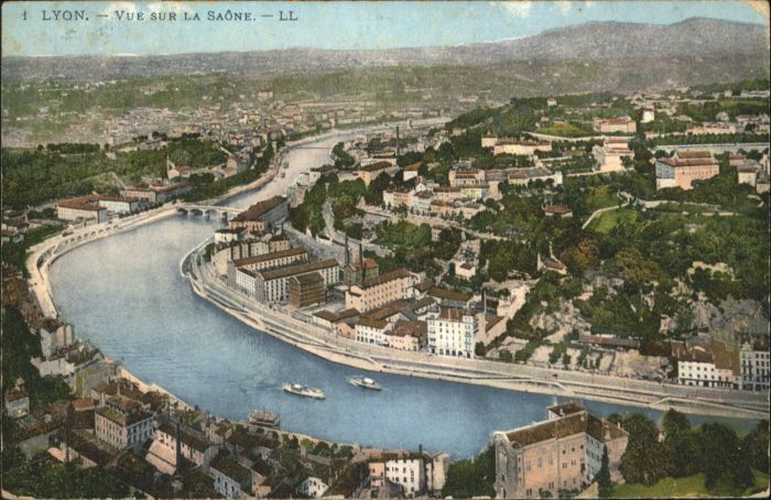 Lyon France Lyon Schiff Brücke Vue sur La Saone