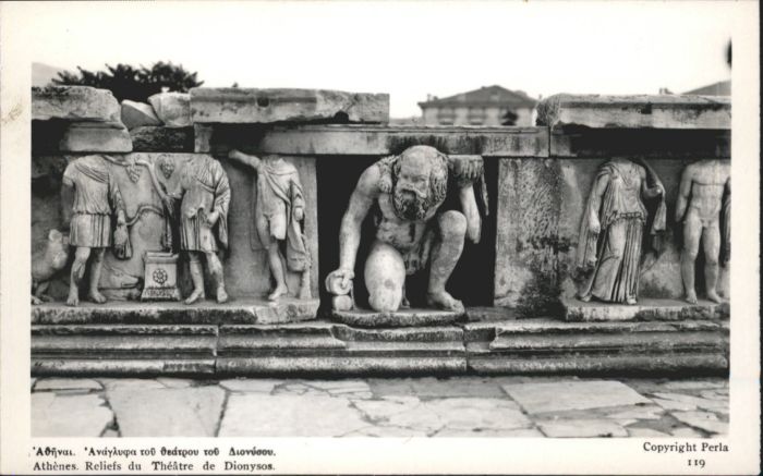 Athenes Athen Athenes Reliefs Theatre Dionysos