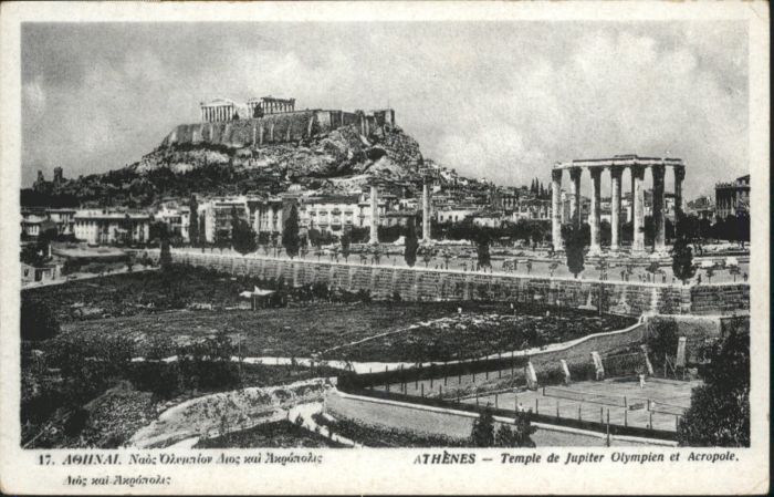 Athen Griechenland Athen Olympischer Jupitertempel Akropolis