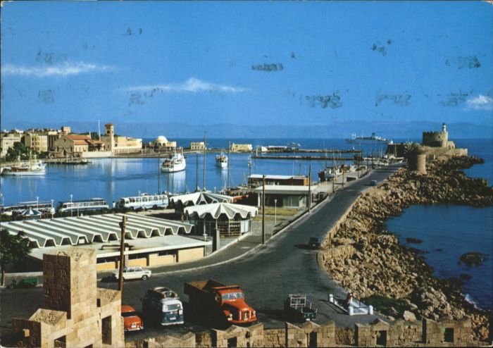 Rhodes Rhodos Greece Rhodes Port Mandraki Hafen
