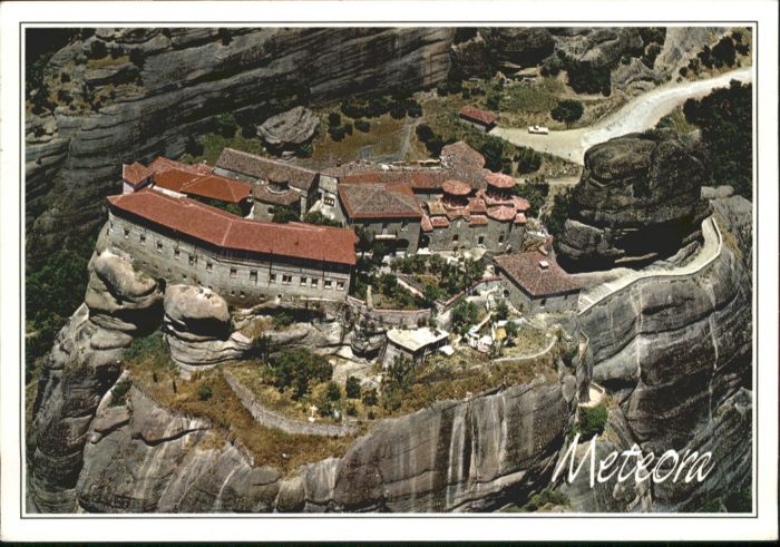 Meteora Meteors Varlaam Closter Kloster Warlaam Fliegeraufnahme