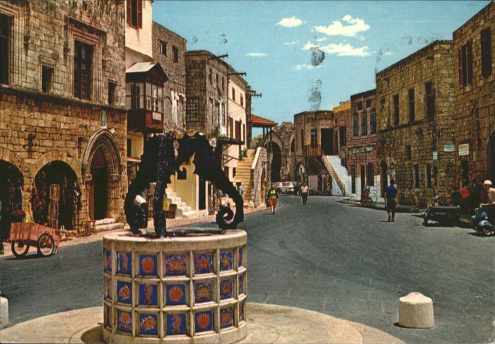 Rhodes Rhodos Greece Rhodes Rhodos Fountain Brunnen