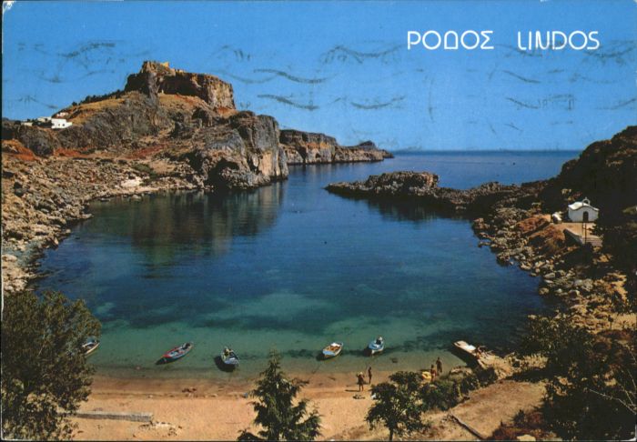 Lindos Lindo Lindos Rhodes Rhodos Harbour St. Paul Hafen
