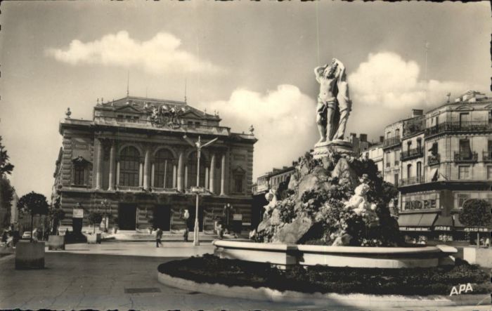 Montpellier Herault Montpellier Theater Brunnen