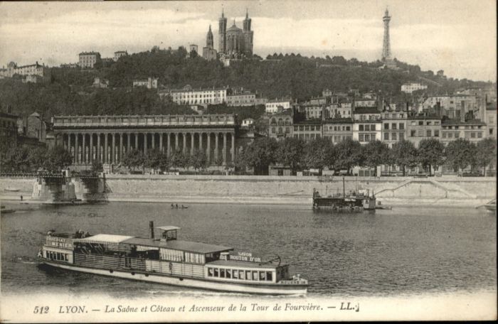 Lyon France Lyon Dampfer la Tour de Fourviere