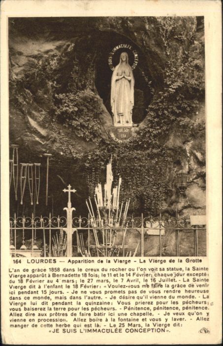 Lourdes Hautes Pyrenees Lourdes Apparition de la Vierge
