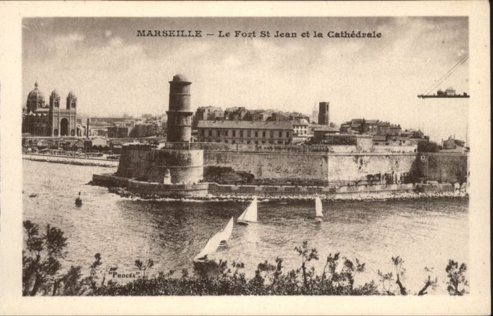 Marseille Bouches-du-Rhone Marseille  Le Fort St Jean La Cathedral