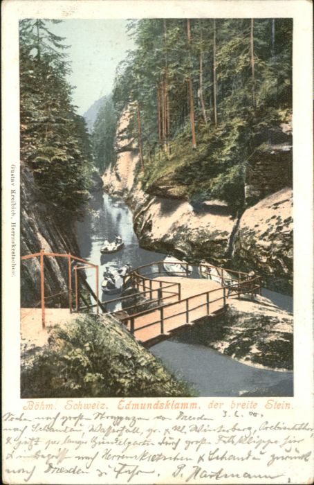 Herrenskretschen [Stempelabschlag] Edmundsklamm Brücke B