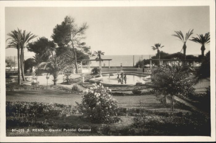 San Remo Giardini Pubblici Ormond Brunnen