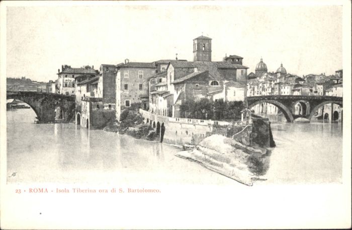Rom Roma Roma Isola tiberina S Bartolomeo Bruecke