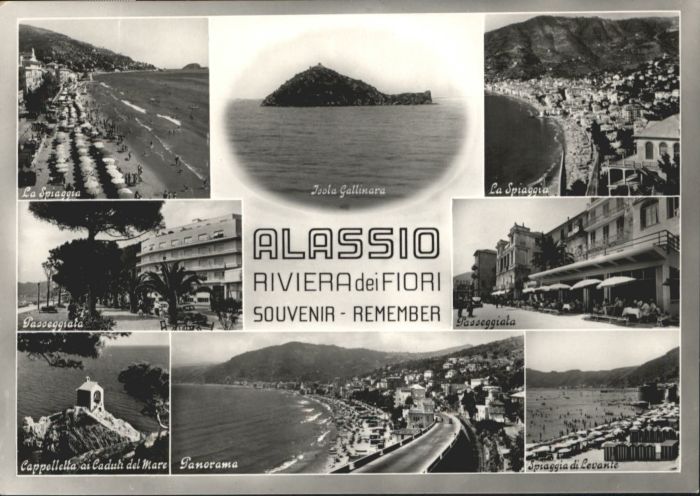 ALAssIO Savona Liguria IT Alassio Isola Gallinara Spiaggia Cappelletta ai laduti