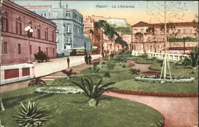 Napoli Neapel Napoli La Litoranea Kutsche