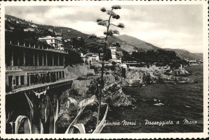 Genova Genua Liguria Genova Nervi Passeggiata Mare
