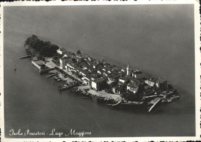 Isola Pescatori Fliegeraufnahme Lago Maggiore
