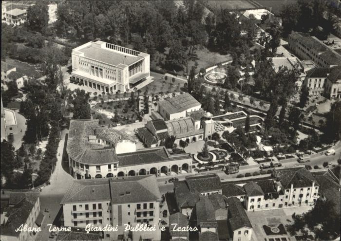 Abano Terme Fliegeraufnahme Giardini Pubblici Teatr