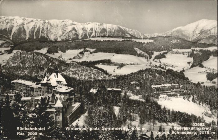 Semmering Niederoesterreich Semmering Südbahnhotel Rax Meereskurlaz
