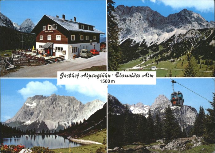 Ehrwald Tirol Ehrwalder Alm Gasthof Alpengluehn Gondelbahn