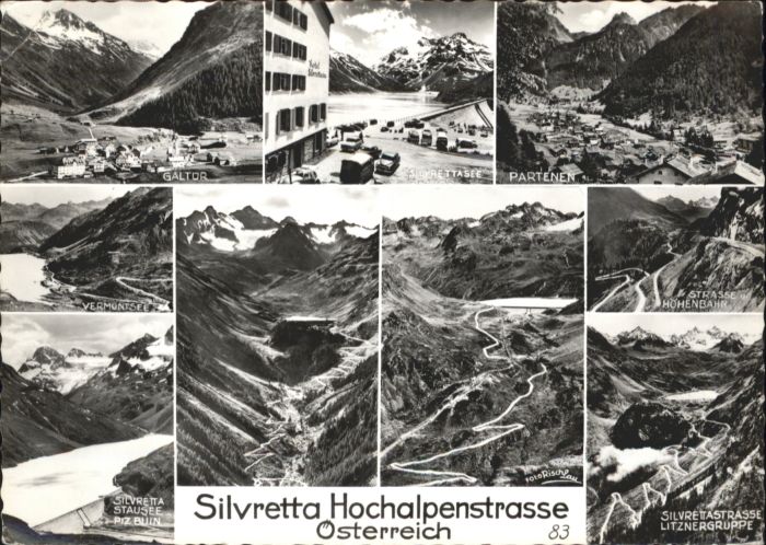 Galtuer Tirol Silvretta Hochalpenstrasse Partenen Vermuntsee