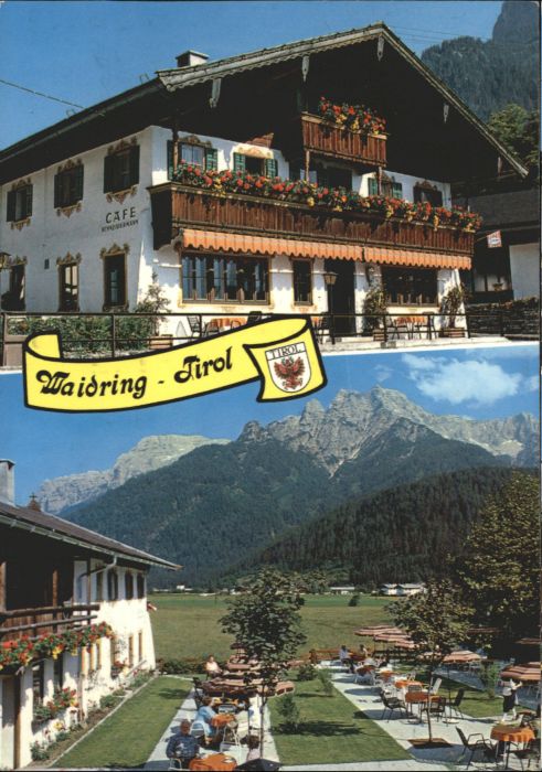 Waidring Tirol Wappen Cafe Restaurant Schneidermann