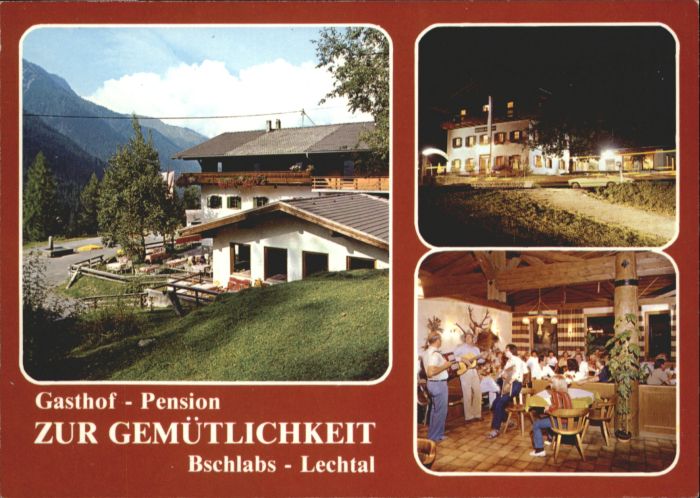 Bschlabs Lechtal Tirol Gasthof Pension zur Gemuetlichkeit