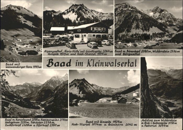Baad Mittelberg Kleinwalsertal Baad Kleinwalsertal Gasthof Norishuette