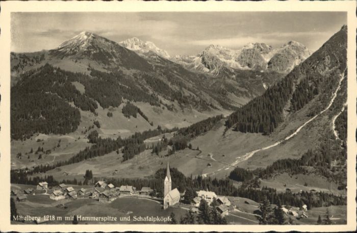 Mittelberg Kleinwalsertal Hammerspitze Schafalpkoepfe