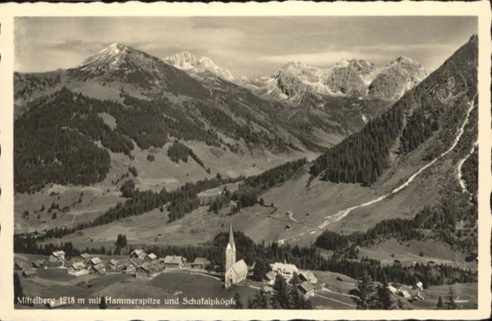 Mittelberg Kleinwalsertal Hammerspitze Schafalpkoepfe