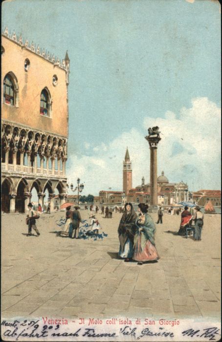 Venezia Venedig Venezia Il Molo coll Isola San Giorgio
